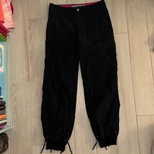 Express Low Rise Black Parachute Pants